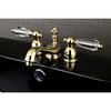 Kingston Brass KS3952WLL Wilshire Mini-Widespread Bathroom Faucet W/Pop-Up, Brass KS3952WLL